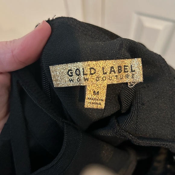 Gold label wow couture black dress bodycon - Picture 3 of 6